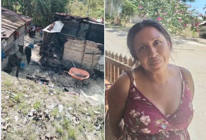 Se quema casa en San Jose Chacalapa