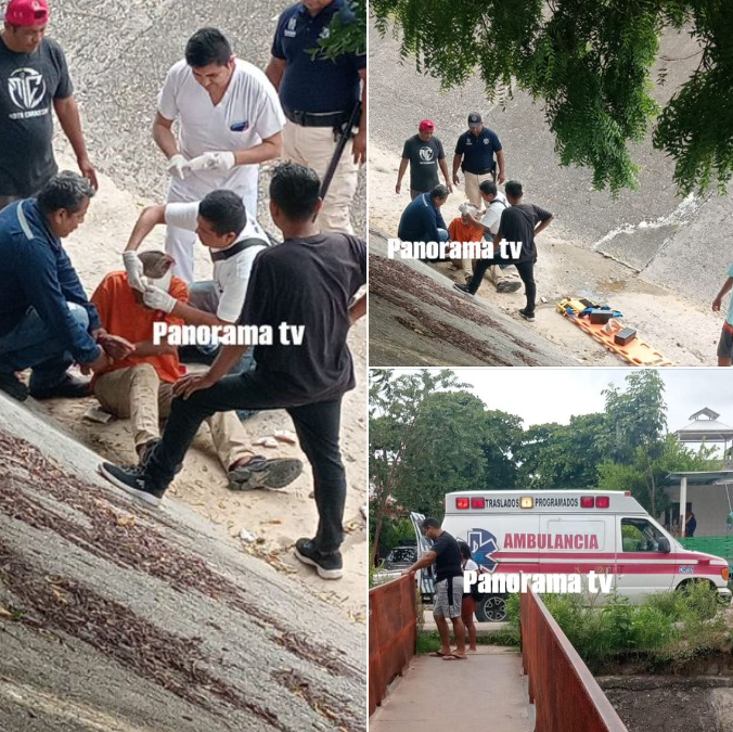 Por pleito cayó al canal pluvial en Huatulco