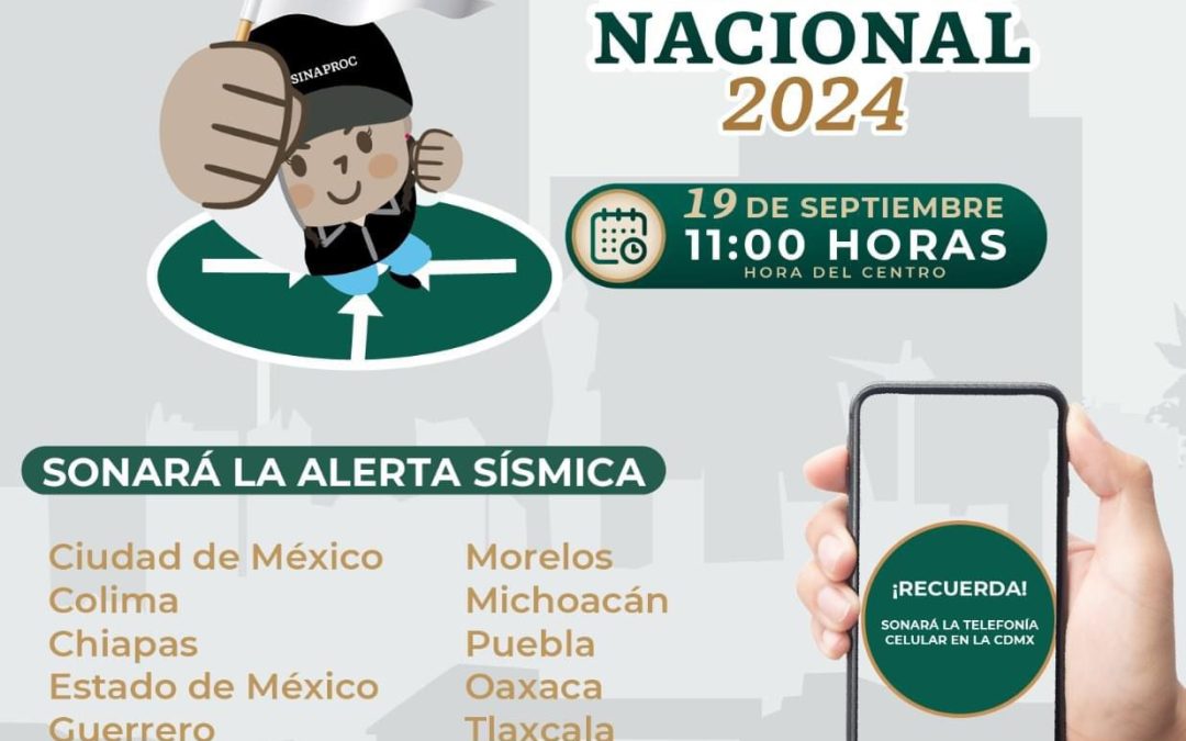 simulacro nacional a las 11 de la mañana,