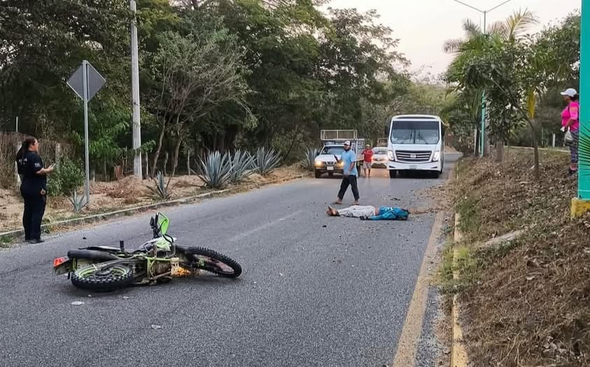 Siguen los accidentes de motociclista en Huatulco